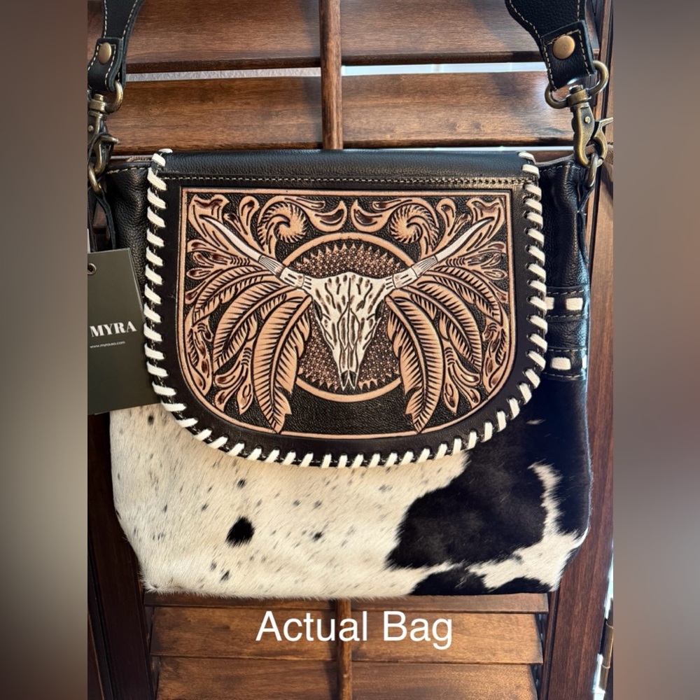 Myra Bag- Spirit of the Herd Hand Tooled Bag